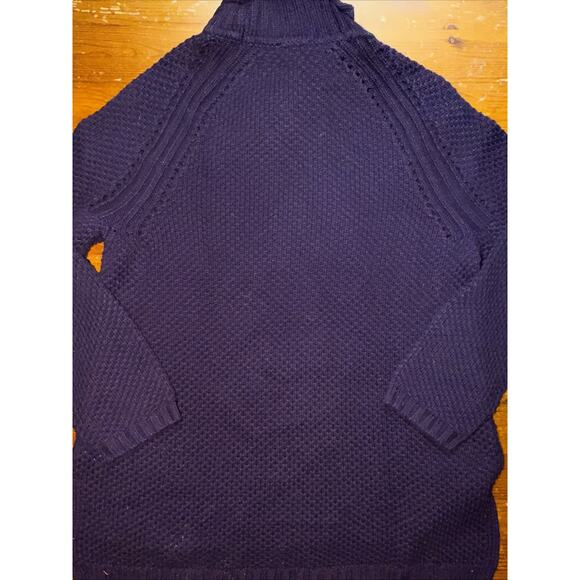 Talbots Sweater Womens Large Purple Cable Knit Lambswool Turtleneck NWT - Picture 5 of 7